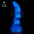 Wymiary niebieskiego dildo fantasy w modelu A