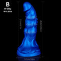 Wymiary niebieskiego dildo fantasy w modelu B