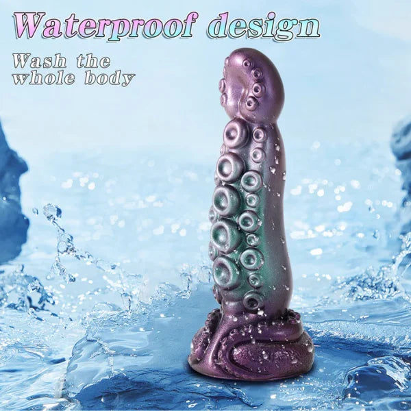 Tentacle dildo z wibracjami, pilotem i ruchem posuwistym