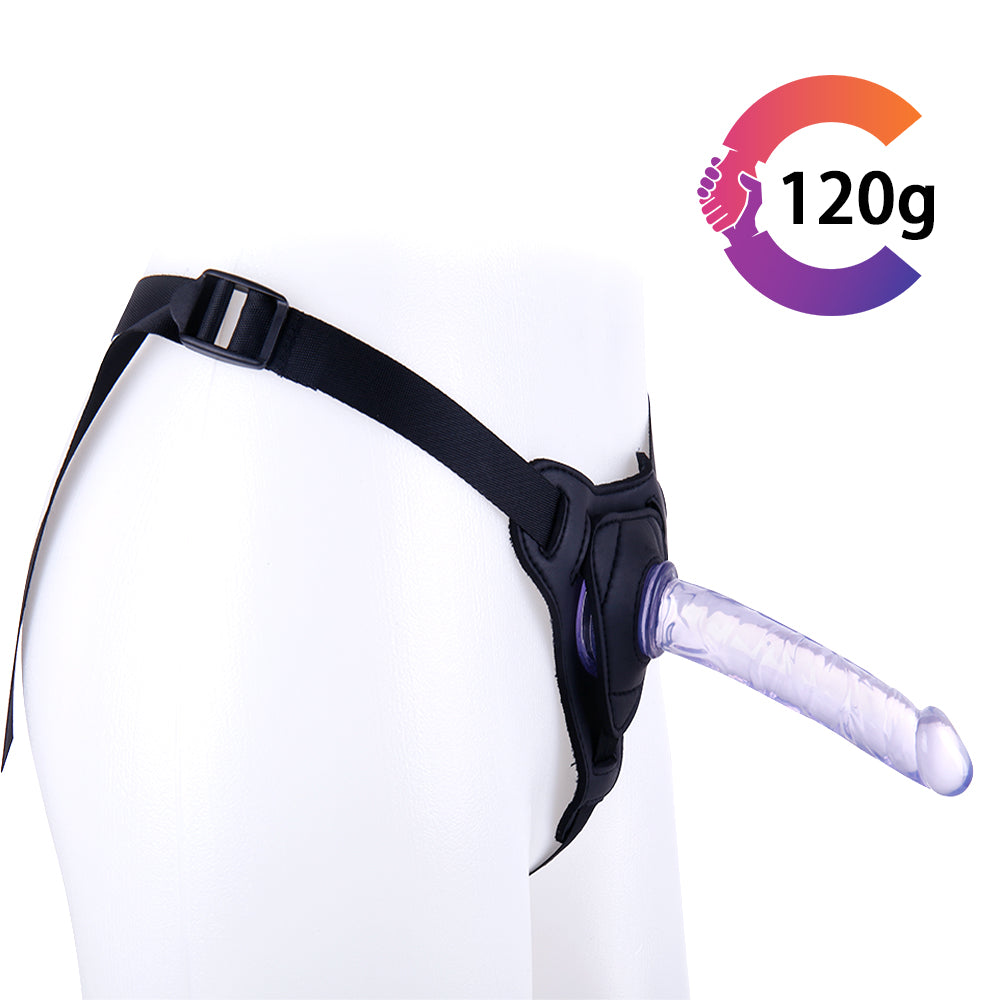 Niebieski wariant małego dildo strap-on