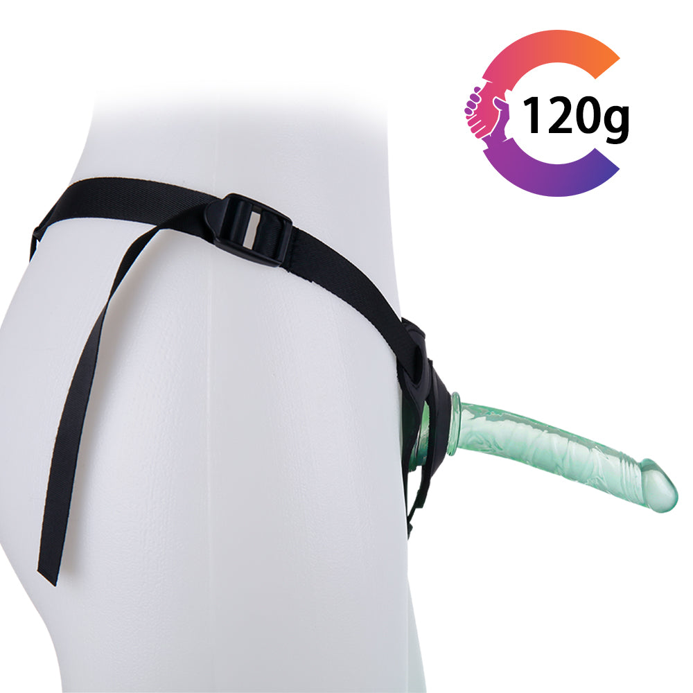 Zielony wariant małego dildo strap-on