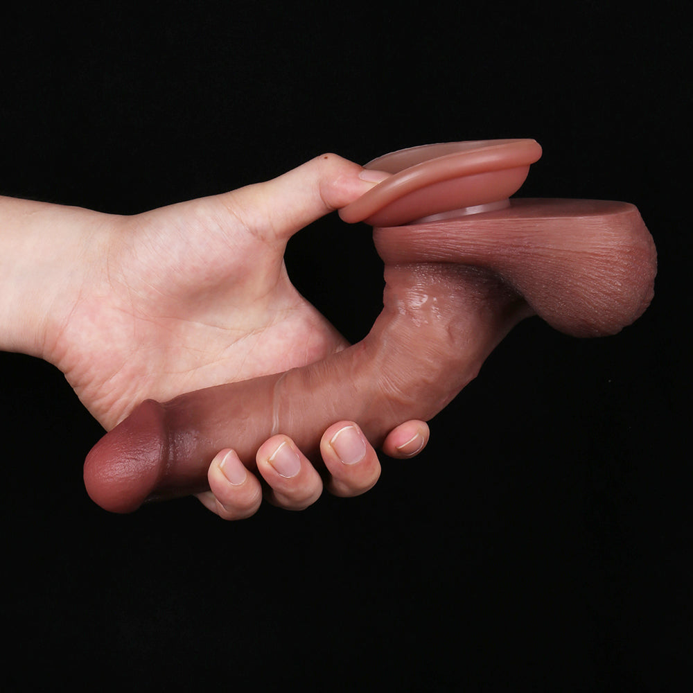 Elastyczny silikonowy trzon realistycznego dildo