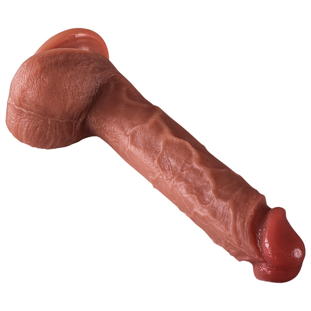 Boczne ujęcie automatycznego dildo