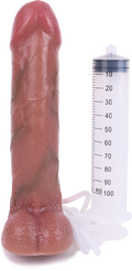 Realistyczne dildo z dołączoną strzykawką