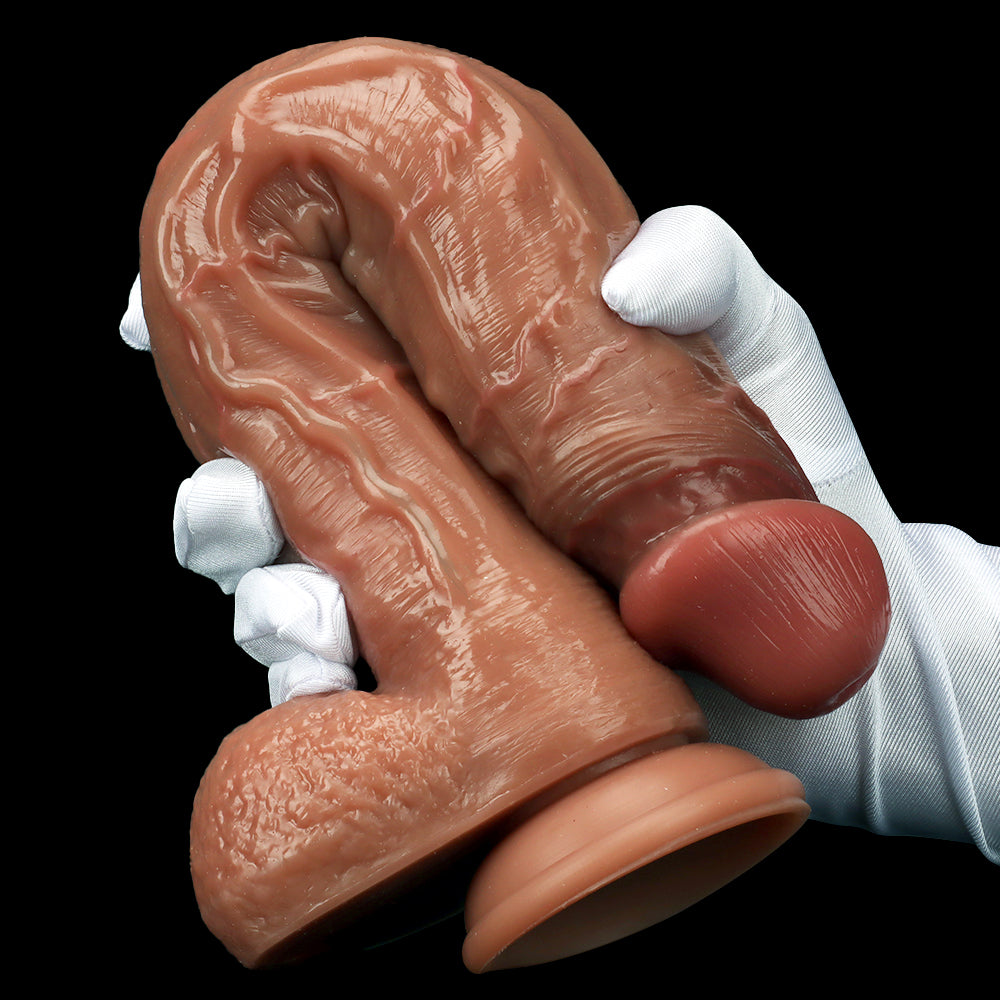 Duże elastyczne dildo zginane w dłoni