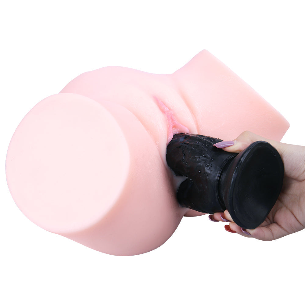 Elastyczny czarny trzon podwójnego dildo