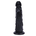 Profil większego trzonu czarnego podwójnego dildo