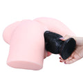 Przyssawka czarnego podwójnego dildo na gładkiej powierzchni