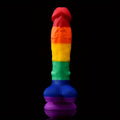 Elastyczne tęczowe dildo z realistyczną fakturą