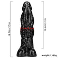 Wymiary monster dildo: 37 cm długości i około 9,5 cm średnicy