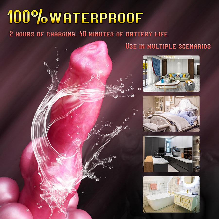 Wodoodporny korpus różowego wibrującego dildo