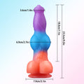 Wymiary świecącego wibrującego dildo o długości 23,5 cm