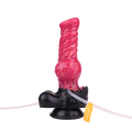 Boczny widok pompowanego dildo wilczego