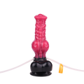 Czerwone dildo wilcze widziane z przodu